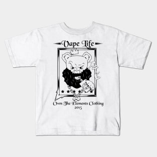 OTE vaping bear blk beard Kids T-Shirt